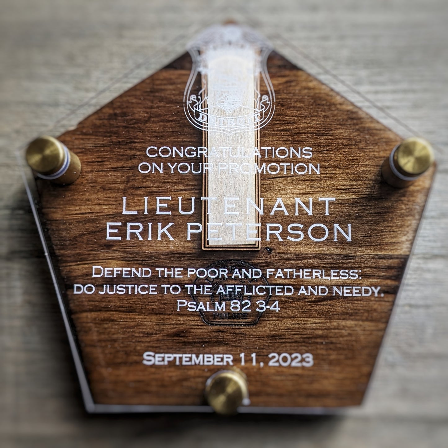 Promotion Plaque